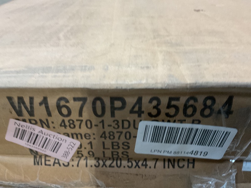 Photo 1 of **ONE BOX OF TWO. SELLING FOR PARTS. BOX B**Bellemave Queen Size Corner Bed Frame with Desk and Storage Drawers,Queen Metal Platform Corner Bed with Charging Station and LED Lights, Queen Daybed for Kids Teens Guests,White