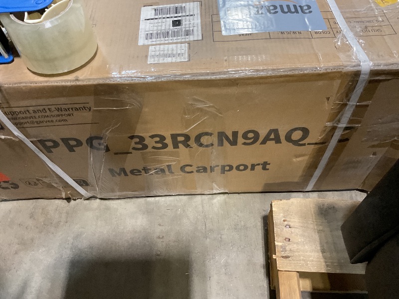 Photo 1 of ** three boxes**10x15 FT Heavy Duty Metal Carport Kit, Reinforced Frame with Anchors, for Trucks, Boats, RV, Tractor, 100MPH Wind & 35PSF Snow Rating, Easy Assembly