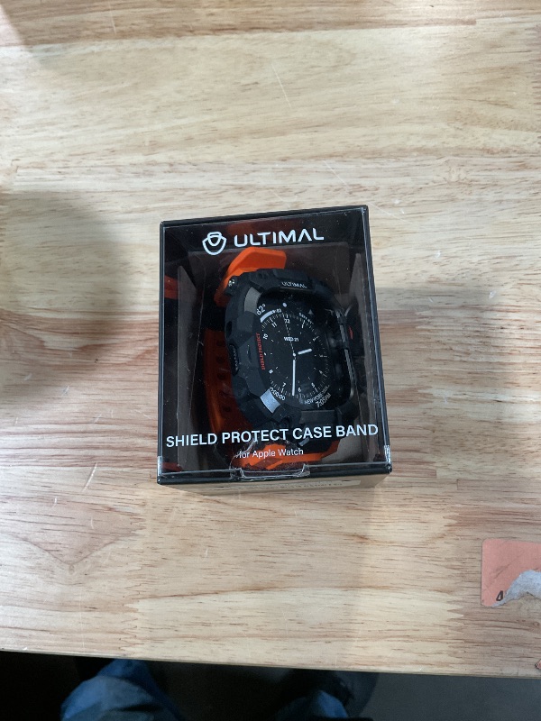Photo 1 of *** MISSING SCREEN PROTECTOR ***ULTIMAL Rugged Case with Band for Apple Watch 49mm,Compatible with Apple Watch Ultra 3/2/1, Military Grade Shockproof Bumper Cover for iWatch Tactical Band Men (49mm,Orange)