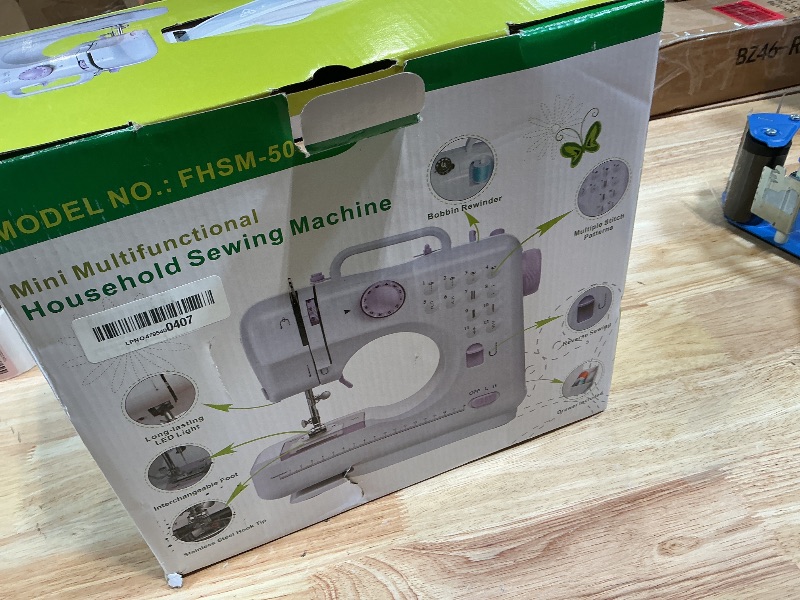 Photo 1 of ***NON FUNCTIONAL**PARTS ONLY***
Sewing Machine for Beginners with Foot Pedal, Multifunctional Household Sewing Machine, Automatic Thread Rewind, Double Thread and Double Speed, 12 Build-in Stitches, MEGLE FHSM-505