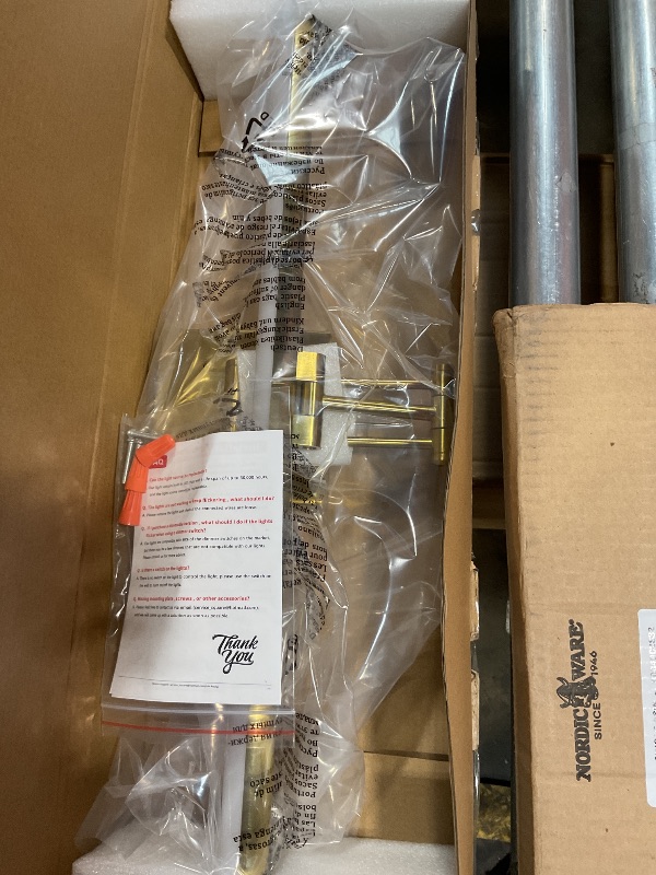 Photo 1 of ***UNKNOWN MISSING PIECES/ DAMAGES*** Joossnwell Hard-Wired Picture Light for Wall Brass Art Lighting Dimmable Gallery Light 23.39 inch Picture Frame Light with Adjustable Swing Arm for Painting Library Display Artwork Museum Warm White