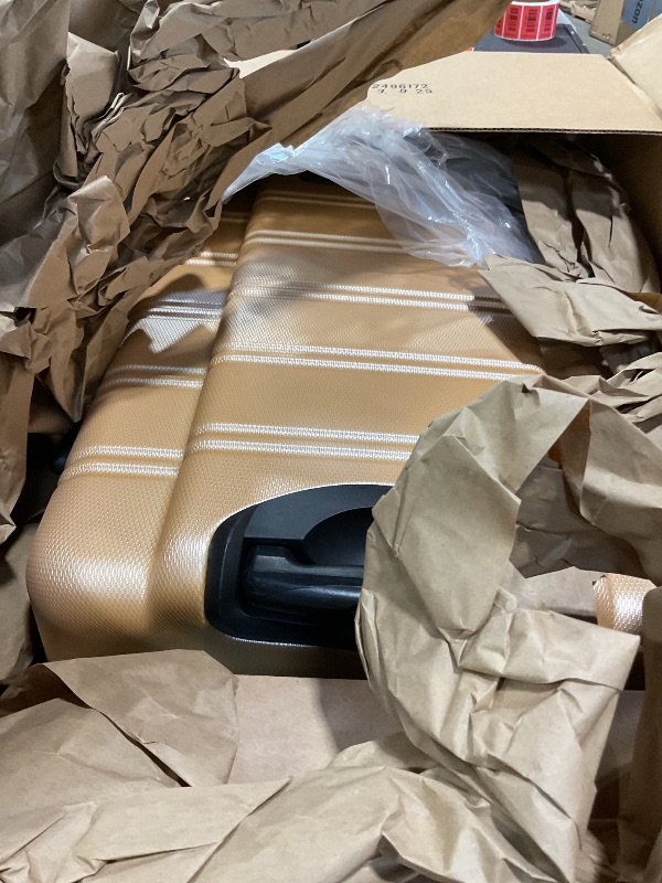 Photo 1 of *** NO TSA LOCK*** Rockland Melbourne Hardside Expandable Spinner Wheel Luggage, Champagne, 2 Piece (20"/28")