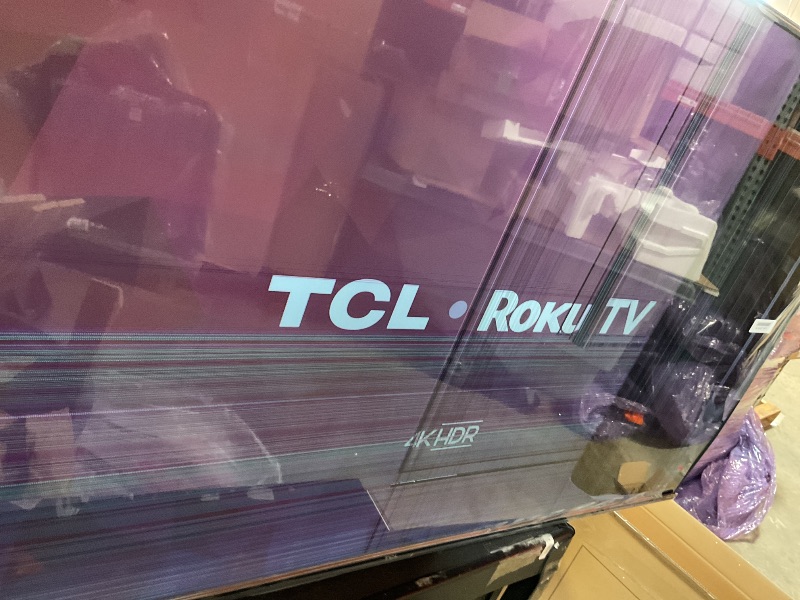 Photo 1 of Damaged screen**** TCL 43-Inch Class S4 4K LED Smart TV with Roku TV (43S450R, 2023 Model), Dolby Vision, HDR, Dolby Atmos, Works with Alexa, Google Assistant and Apple HomeKit Compatibility, Streaming UHD Television