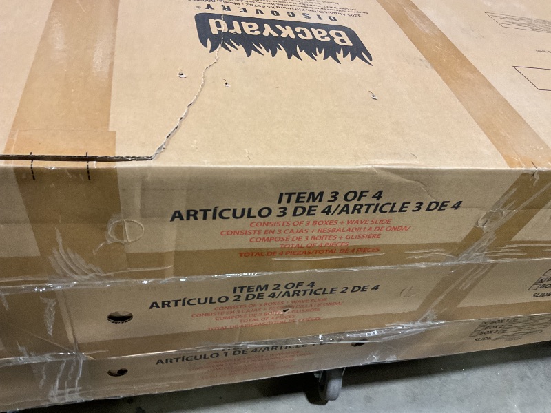 Photo 12 of Backyard Discovery Endeavor II Cedar Wood Swing Set with Wave Slide, Play Deck, Double Rock Wall, Picnic Table, Climbing Wall, Belt Swings, Web Swing, Toy Telescope, Step Ladder, Outdoor Playset