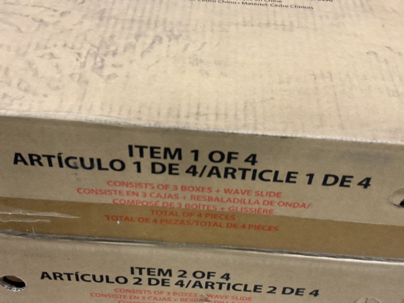 Photo 1 of Backyard Discovery Endeavor II Cedar Wood Swing Set with Wave Slide, Play Deck, Double Rock Wall, Picnic Table, Climbing Wall, Belt Swings, Web Swing, Toy Telescope, Step Ladder, Outdoor Playset