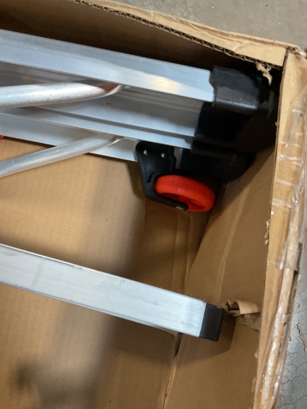 Photo 1 of ***POSSIBLY FOR PARTS/ HAS DAMAGES TO 1 OF THE WHEELS ITS MISSING A LOCK TO KEEP LADDER IN PLACE*** Little Giant Ladders, Velocity with Wheels, M26, 26 Ft, Multi-Position Ladder, Aluminum, Type 1A, 300 lbs Weight Rating, (15426-001)