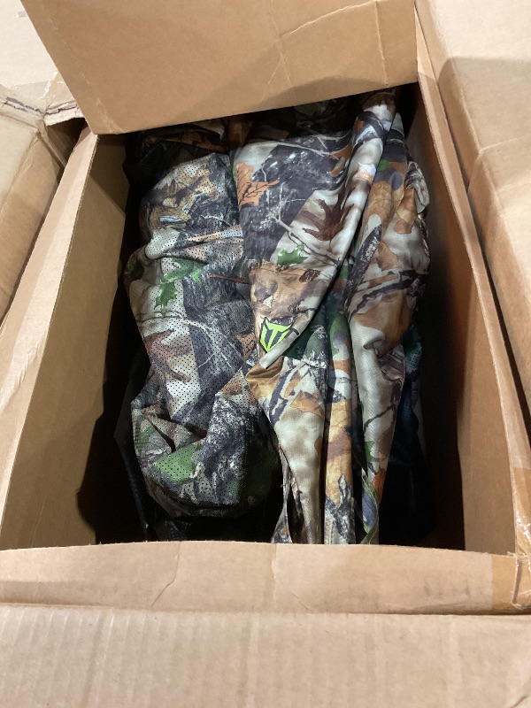 Photo 1 of ***MISSING CROSS ASSEMBLY PIECES*** TIDEWE Hunting Blind 270°See Through with Carrying Bag, Pop Up Ground Blinds, Portable Resilient Hunting Tent (Forest Fade Camo, 3-4 Person)