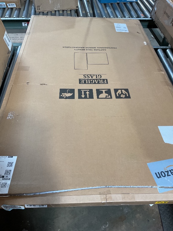 Photo 1 of 60''x36'' Lighted Mirrors for Bathroom Wall Backlit Rectangular Rounded Corners, LED Bathroom Mirror Frameless with Lights Anti Fog, Dimmable, 3 Colors,Tempered Glass, Shatter-Prooff (Color 2)