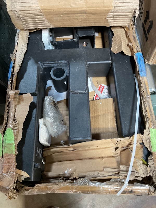 Photo 1 of ***MISSING ASSEMBLY HARDFWARE/ HAS Wear and tear** YINTATECH 43" 2000lbs Clamp on Pallet Forks Heavy Duty Tractor Forks with Adjustable Stabilizer Bar Bucket Forks for Tractor Attachments