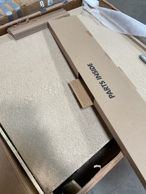 Photo 1 of **TRUCK PICK UP ONLY** Signature Design by Ashley Cadmori Bohemian 5-Drawer Chest of Drawers with Safety Stop and Post Legs, White & Light Brown