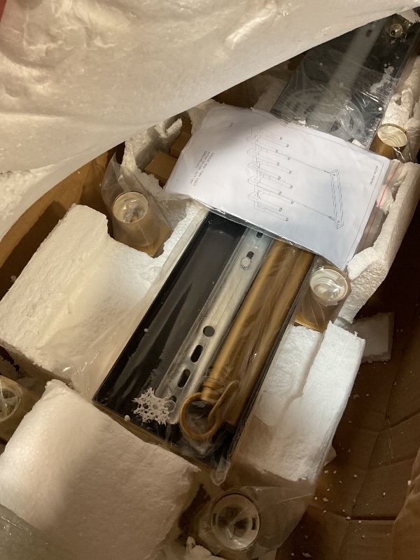 Photo 1 of TACDANDM 54-inch Linear Dining Room Pendant Light Fixture with Glass Tube,Gold Rectangular 12-Lights Industrial Kitchen Island Lighting Over Table(Included E26 Bulbs)