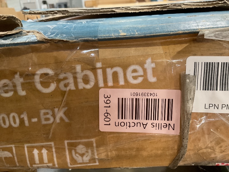 Photo 1 of ***FOR PARTS ONLY / NON-FUNCTIONAL (DAMAGED)*** Mid-Century Modern TV Stand for 55-60 Inch TVs, Wooden Entertainment Console with Storage, Media Table with 2 Cabinets, Soft-Close Hinges, Handle Doors, Living Room & Office Furniture?Black