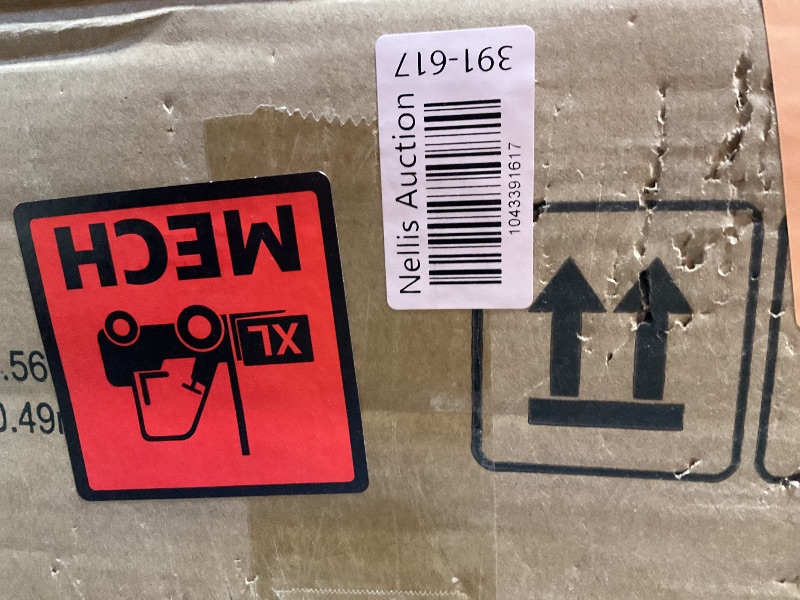 Photo 1 of ***USED, MAJOR DAMAGE TO ONE CORNER***Hathaway Excalibur 9-Ft Shuffleboard Table for Great for Family Recreation Game Rooms, Designed with a Rustic Driftwood Finish with Built-In Leg Levelers, Includes 8 Pucks, Table Brush and Wax