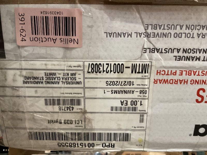 Photo 1 of **UNKNOWN DAMAGES/ MISSING PIECES/ STYLE MAY DIFFER*** Solera Classic Universal RV Awning Arms & Hardware Kit - 68"-81" Standard, White