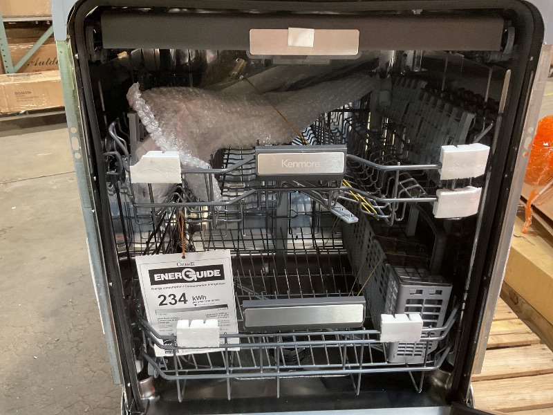 Photo 1 of ****DAMAGED PLEASE SEE PHOTOS****Kenmore 24" Built-In Dishwasher - Quiet Tub with TurboDry, Leak, & SmartWash Soil Detection - 15 Place Settings - 49 DBA - ENERGY STAR Certified - White