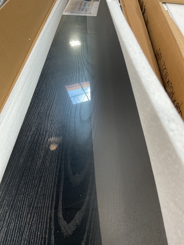 Photo 1 of *minor damaged*Venusmiles Floating Shelves for Wall, 72 Inch Wide x 12 Inch Deep Floating Shelves, Long Wood Floating Wall Shelf Shelves for Living Room Bathroom Bedroom Kitchen Home - (Black, 72" W x 12" D x 2" H)