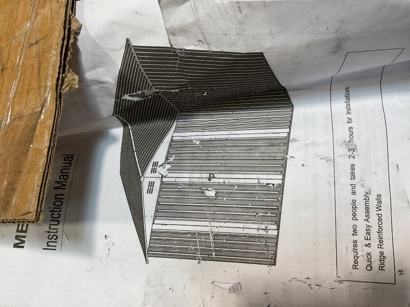 Photo 1 of ***PARTIAL SET***8X8FT Metal Outdoor Storage Shed - Galvanized Steel Waterproof Garden Shed with Lockable Doors & Vents, All-Weather Utility Tool Shed for Lawn Mower, Bike