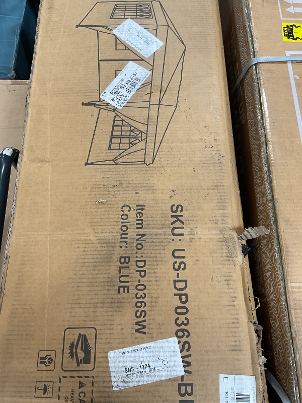 Photo 1 of ***PICTURE FOR REFERENCE, USED ***10 x 20 Feet 6 Sidewalls Canopy Tent with Carry Bag, BLUE