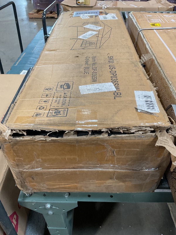 Photo 1 of ***PICTURE FOR REFERENCE, USED ***10 x 20 Feet 6 Sidewalls Canopy Tent with Carry Bag, BLUE