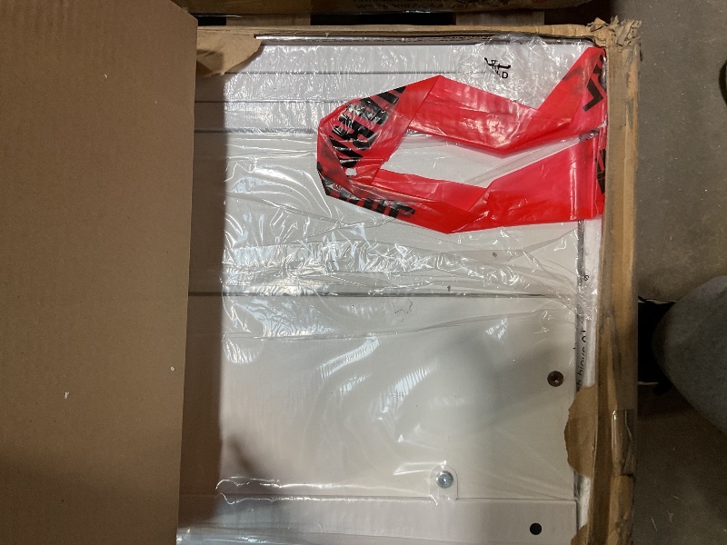 Photo 1 of ***PARTIAL SET***Rolanstar Bed Frame Full Size with Charging Station and LED Lights, Upholstered Headboard with Storage Shelves, Heavy Duty Metal Slats, No Box Spring Need, Noise Free, Easy Assembly, White