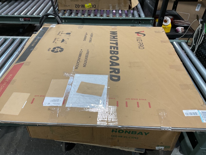 Photo 1 of ***MINOR DAMAGE, DENTS***VIZ-PRO Dry Erase Board/Magnetic Whiteboard, 48 x 48 Inches, Large Wall Mounted Board for School Office and Home 4' x 4'