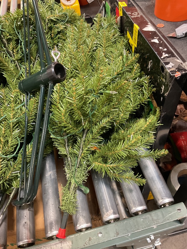 Photo 1 of ***NO PACKAGING ***National Tree Company 7.5 ft Pre-Lit Dunhill Fir Artificial Christmas Tree, 750 Clear Lights, 2,514 Tips, Includes Stand, Green