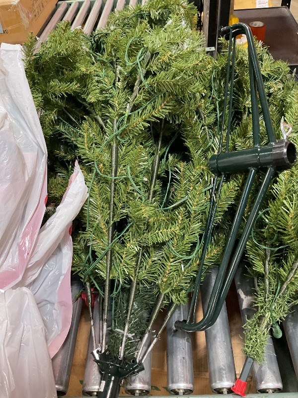 Photo 1 of ***NO PACKAGING ***National Tree Company 7.5 ft Pre-Lit Dunhill Fir Artificial Christmas Tree, 750 Clear Lights, 2,514 Tips, Includes Stand, Green