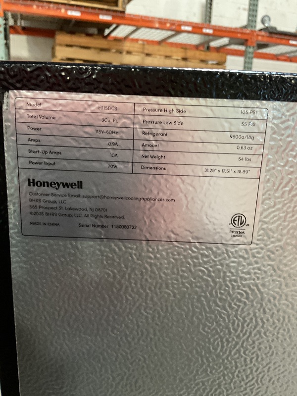 Photo 1 of ***MINOR DAMAGE ***Honeywell Beverage Refrigerator and Cooler, 116 Can Mini Fridge with Glass Door for Soda Beer or Wine for Office or Bar with Adjustable Removable Shelving, Commercial Grade