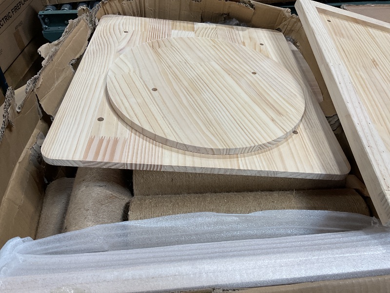 Photo 1 of ***MINOR DAMAGE ***Lazyworm Modern Multi-Level Large Real Solid Wood Cat Tree, Luxury Wooden Cat Tower Cat Condo with Multi-Layer Platform for Indoor Cats