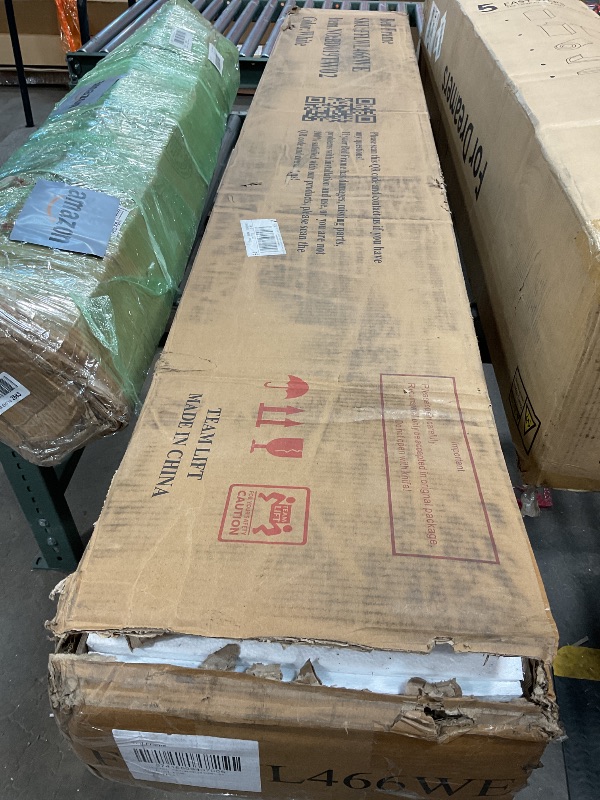 Photo 1 of ***PARTIAL SET, BOX 2 ONLY***Bunk Beds Twin over Full Size, LEGAHOME Metal Bunk Beds for Kids, Twin Over Full Kids Bunk Bed with Full-Length Guardrail, for Adults Dorm Bedroom Guest Room, No Box Spring Needed, White