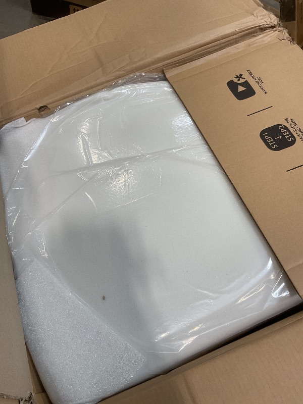 Photo 1 of ***UNKNOWN MISSING PIECES*** MISSING BOX**MALOL Modern Leather Swivel Rocker Recliner – Glider Reclining Chair with Footrest, Wide Seat Cushion & Comfortable Support for Living Room, Nursery, Bedroom, White