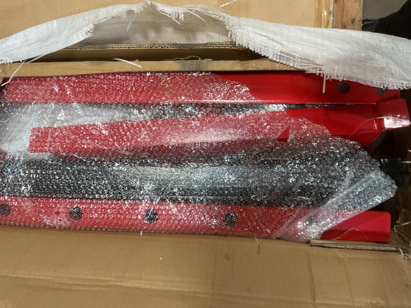 Photo 1 of 20 T Hydraulic Shop Press, H-Frame, 7-Hold Adjustable Height, with Movable Plates and Dust Cover, for Garage or Professional Users, Red