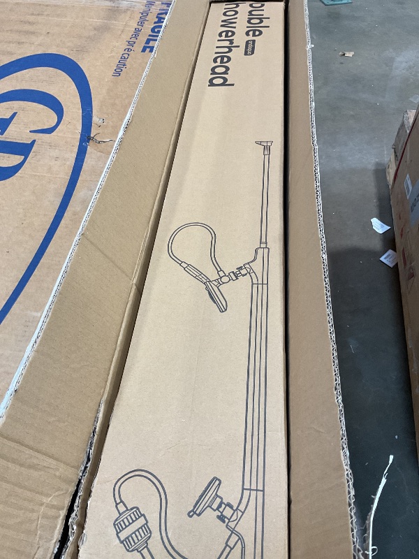 Photo 1 of [Ondaqua] High Pressure Dual Shower Head for Couples 58-78" Adjustable,10 Modes Magnetic Handheld Head & 3 Modes Anti-Clog Design Round Head(Black)