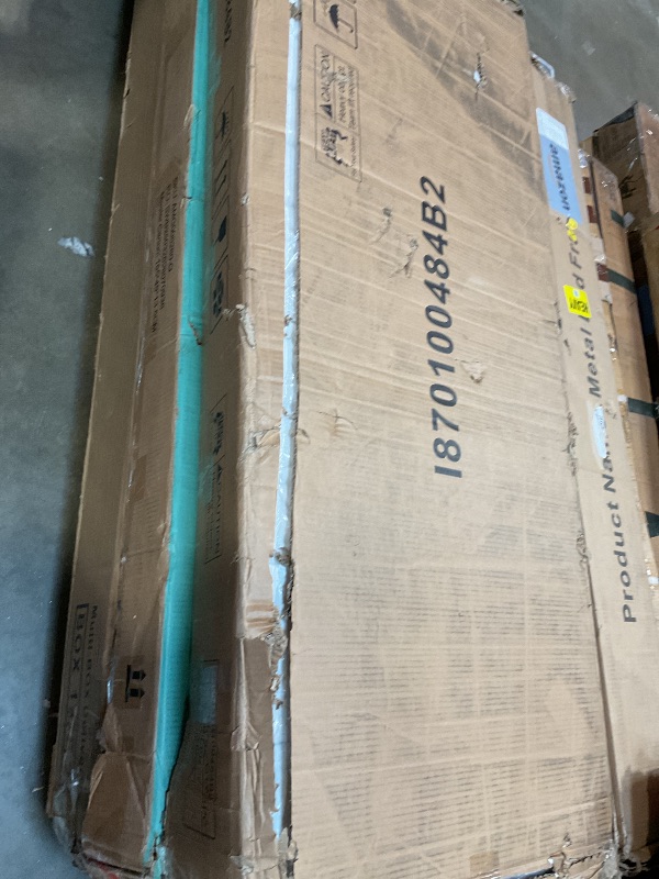 Photo 1 of **NO HARDWARE MISSING PARTS***Feonase Full Size Lift Up Storage Bed Frame, Velvet Upholstered Platform Bed Frame with Wingback Headboard, Hydraulic Storage, No Box Spring Needed, White