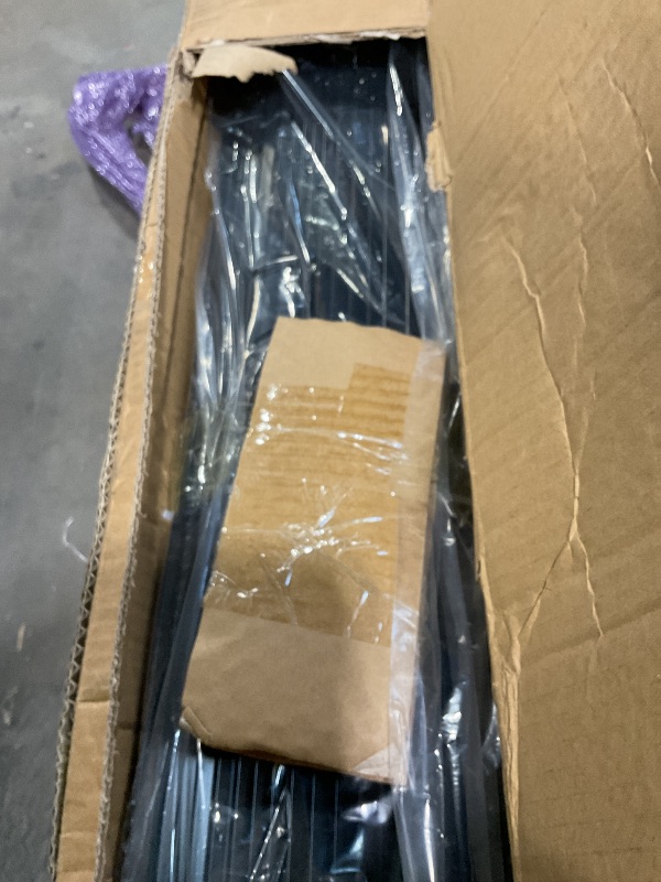 Photo 1 of 20 Pack Metal Fence Posts, 4ft Heavy Duty U-Post, Black Garden Stakes, No-Dig Post Anchors for Wire Fences, Temporary Fencing, Electric Fence, and Corner Support