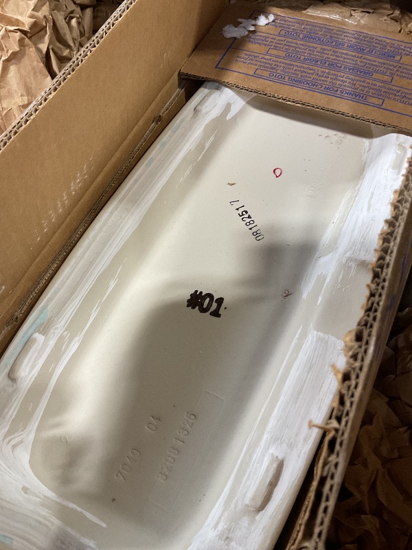 Photo 1 of ***TANK ONLY***TOTO Drake Two-Piece Elongated 1.28 GPF Universal Height TORNADO FLUSH Toilet with CEFIONTECT and Right-Hand Trip Lever, Cotton White - CST776CEFRG#01