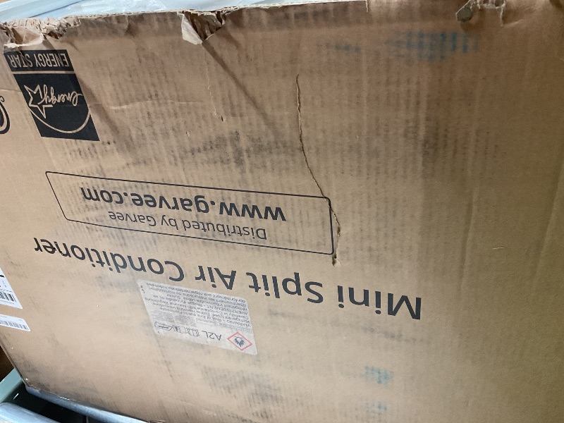 Photo 1 of **SELLING FOR PARTS. ONE BOX OF TWO**GarveeHome SEER 22 12000BTU 115V Mini Split Air Conditioner | Energy-Efficient Inverter AC System with WiFi, Remote Control & Easy Installation Kit for Rooms Up to 750 Sq.Ft