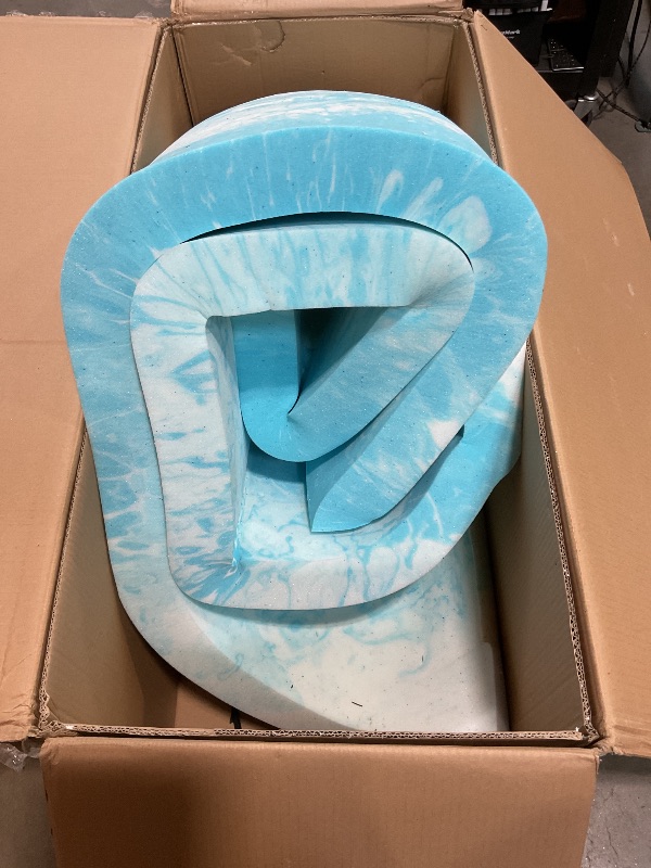 Photo 1 of **DIRT**EGO Topper 3 Inch Queen Memory Foam Mattress Topper, Gel Foam Mattress Topper for Pressure Relief, Ventilated Design Bed Topper in a Box, CertiPUR-US Certified, 60"×80", Medium