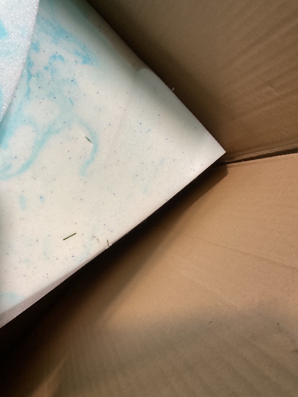 Photo 1 of **DIRT**EGO Topper 3 Inch Queen Memory Foam Mattress Topper, Gel Foam Mattress Topper for Pressure Relief, Ventilated Design Bed Topper in a Box, CertiPUR-US Certified, 60"×80", Medium