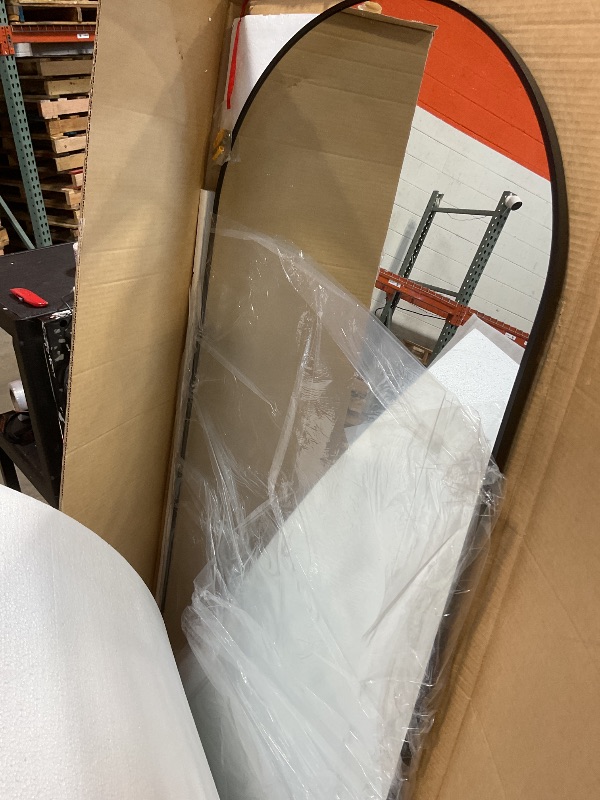 Photo 1 of **DIRT FROM TRANSPORT **CONCETTA 64"x21" Arched Full Length Mirror, Full Body Standing Mirror Floor Mirrors, Black