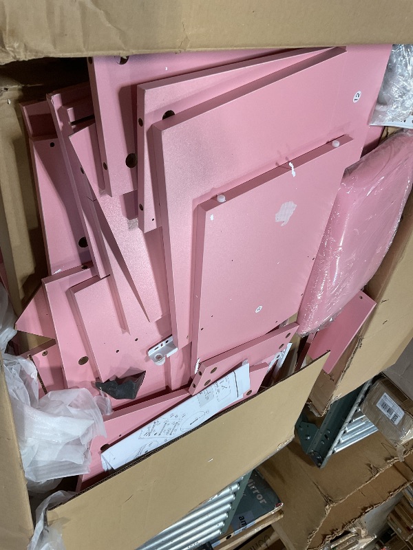 Photo 1 of **MAJOR DAMAGE TO ONE PIECE. SELLING FOR PARTS**DWVO Makeup Vanity Table with 3 Light Modes, 4 Storage Drawers, Built-in Power Outlets & Hairdryer Holder, Makeup Table with Cushioned Stool