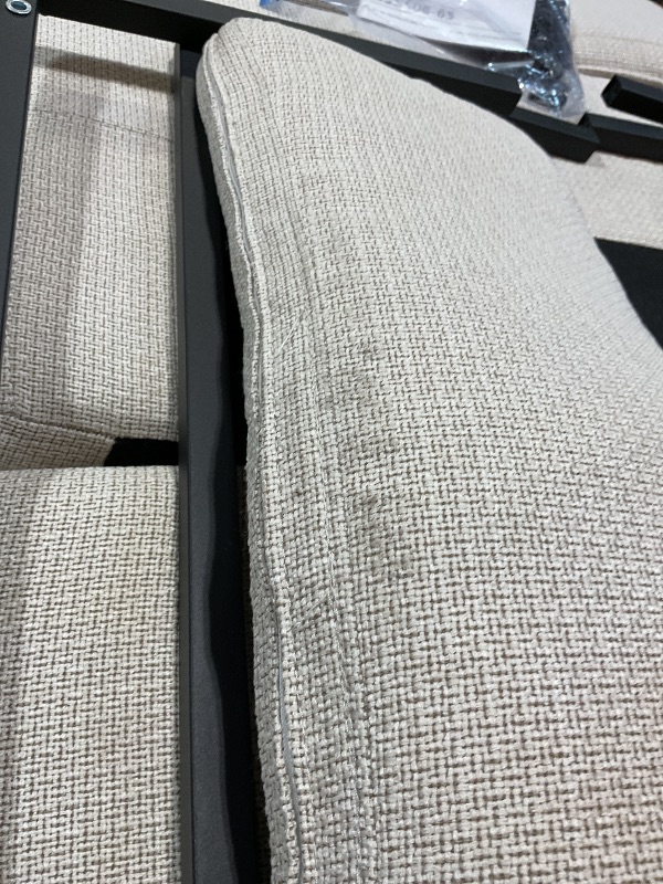 Photo 1 of **DIRT. SCRAPES**Marsail 65 Inch Loveseat Sofa, 2-Seater Modern Comfy Couch with Deep Seats, Upholstered Linen Couches for Living Room, Bedroom, Office,Apartment, Beige