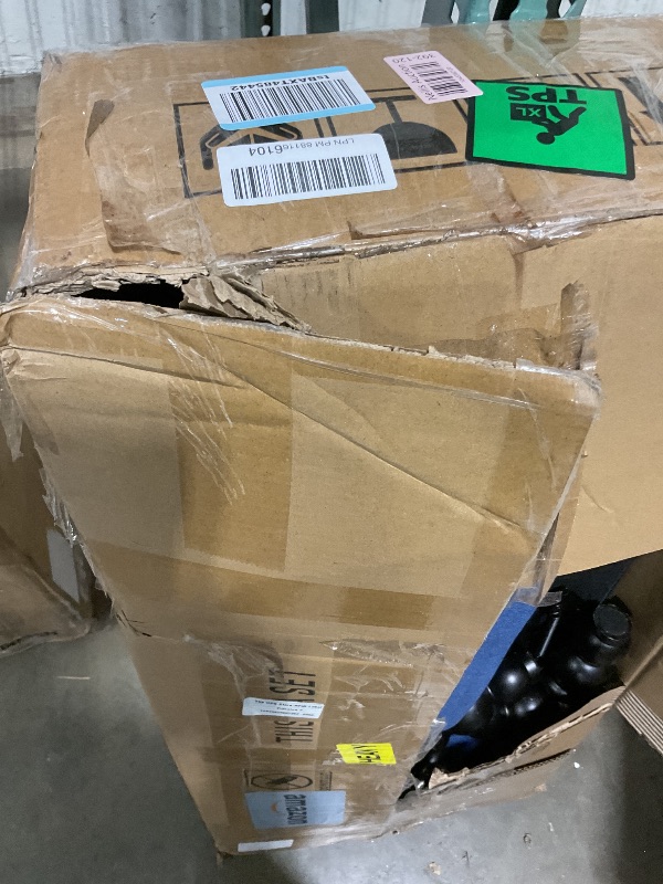 Photo 1 of **MISSING HARDWARE**DRM‘SCUUM 50" W Storage Ottoman Bench with Safety Hinge, Load up to 660 lb Ottoman with Storage, Upholstered Tufted Entryway Bench with Seating for Living Room, Bedroom, Entryway, Blue