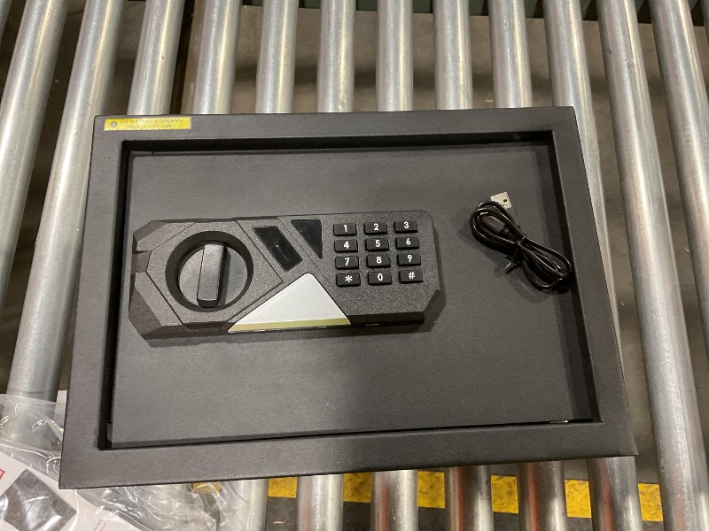 Photo 1 of 1.2 Cub Small Fireproof Safes for Home Use, Digital Home Safe Fireproof Waterproof with Programmable Keypad, Spare Keys and Removable Shelf, Fire Safe Box for Money Medicines Valuables