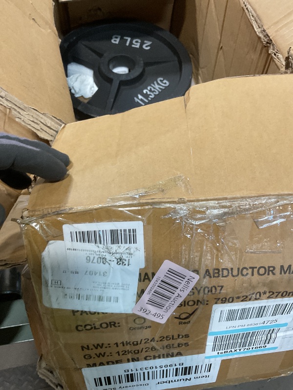 Photo 1 of **DIRT. SCRAPES**Fitvids Standard Cast Iron 1-Inch Weight Plate for Strength Training & Weightlifting, 25LB Pair