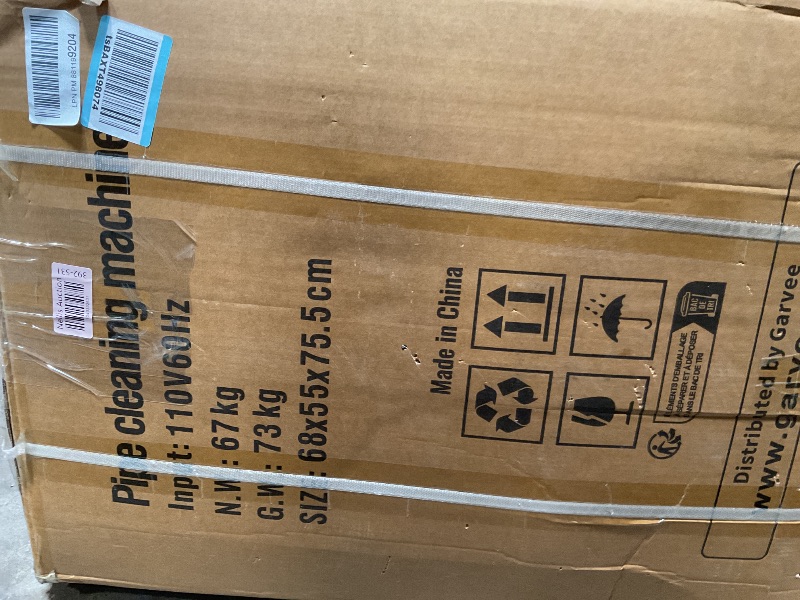 Photo 1 of 100FT Electric Drain Cleaning Machine with 3/4 Inch Cable, 750W Auto Feed Portable Sewer Snake, Air-Activated Foot Switch, 6 Interchangeable Cutters for 4" to 8" Pipes