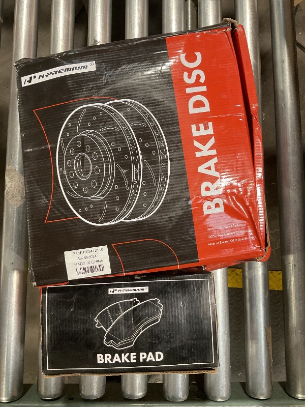 Photo 1 of A-Premium 12.00 inch (304.70mm) Front Drilled and Slotted Disc Brake Rotors + Ceramic Pads Kit Compatible with Cadillac, Chevy & GMC Models - Escalade, Avalanche, Express, Silverado, Suburban, Tahoe