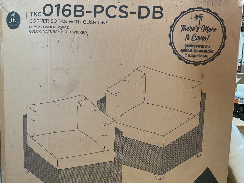 Photo 1 of *CUSHION COVERS NOT INCLUDED* TK classics Coast Corner Sofa 2 Per Box