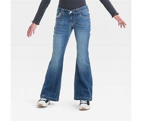 Photo 1 of *STOCK IMAGE FOR REFERENCE* Girls' Low-Rise Flare Jeans - Art Class Medium Wash 10Y