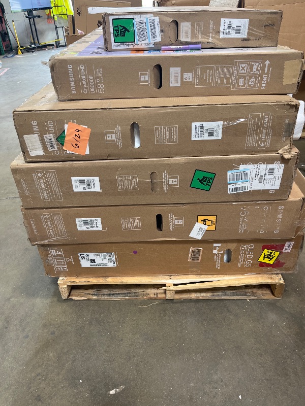 Photo 1 of **FINAL SALE / NO RETURNS**
PALLET OF NON-FUNCTIONAL TVS
Quantity 6
*MUST BRING TRUCK TO PICK UP**